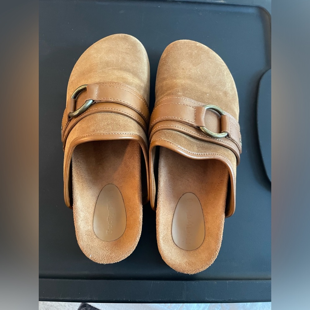 See by Chloe suede slip on clogs